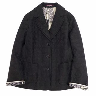 レオナール(LEONARD)の美品 レオナール LEONARD FASHION ジャケット テーラードジャケット キルティング 中綿入り アウター レディース 13AR(L相当) ブラック(テーラードジャケット)