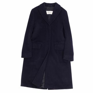 マックスマーラ(Max Mara)の美品 マックスマーラ Max Mara コート ロングコート チェスターコート 白タグ 無地 ウール アウター レディース JI36 USA2 FB34(S相当) ネイビー(その他)