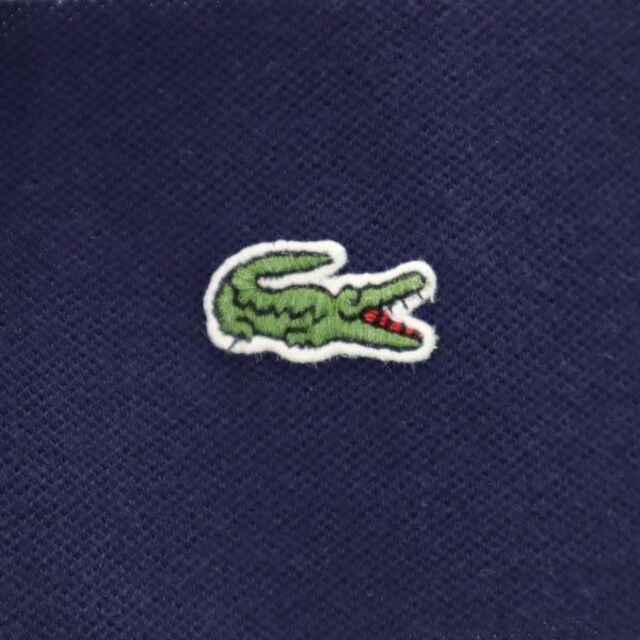 LACOSTE - ラコステ ボーダー柄 半袖 ポロシャツ 12 紺×白 LACOSTE 
