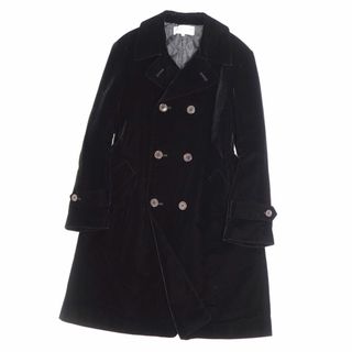 コムデギャルソン(COMME des GARCONS)の美品 コムデギャルソン robe de chambre COMME des GARCONS コート ロングコート チェスターコート ダブルブレスト 中綿入り ベロア アウター レディース M ブラック(その他)