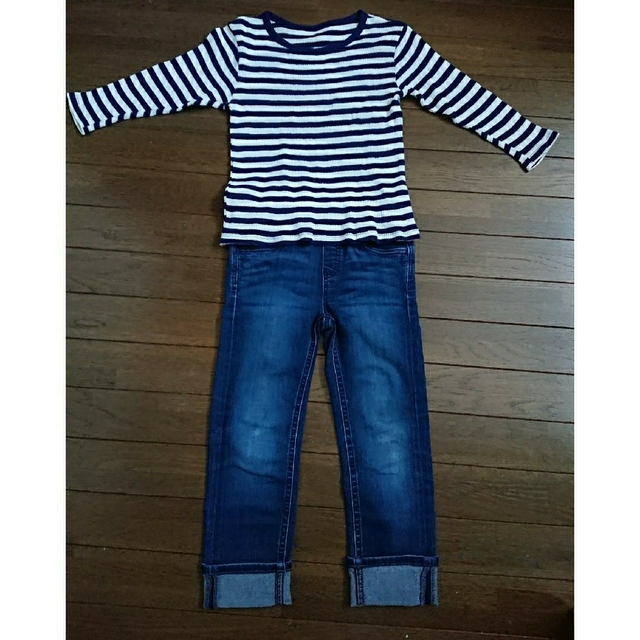 UNIQLO(ユニクロ)のユニクロ デニム パンツ Ｓ     トップス 120 キッズ/ベビー/マタニティのキッズ服男の子用(90cm~)(パンツ/スパッツ)の商品写真