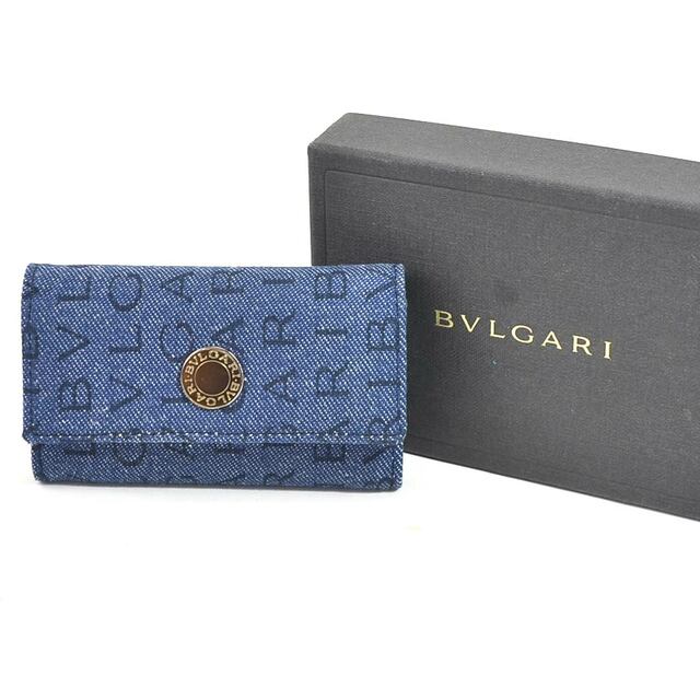 BVLGARI(ブルガリ)のブルガリ BVLGARI キーケース デニム デニムブルー ユニセックス 送料無料【中古】 r9559f ハンドメイドのファッション小物(キーケース/名刺入れ)の商品写真