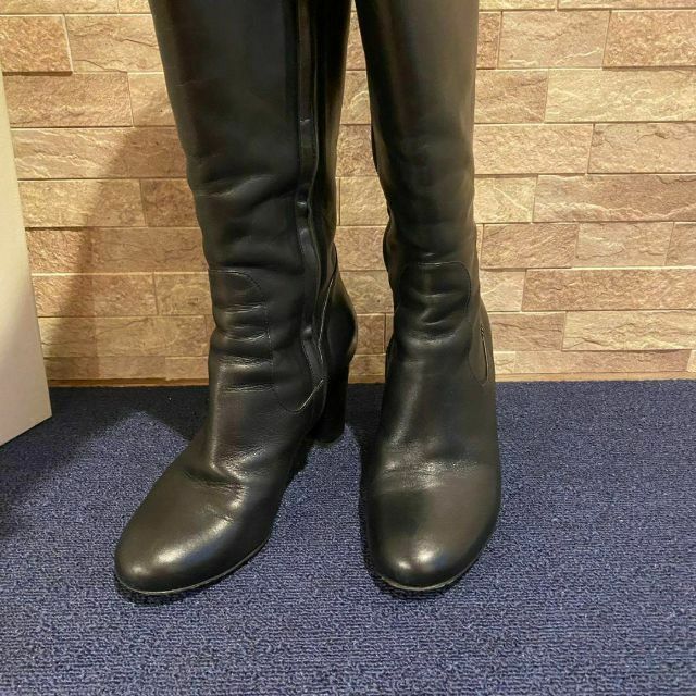 箱付き Max Mara マックスマーラ ロングブーツ 靴 ブラック