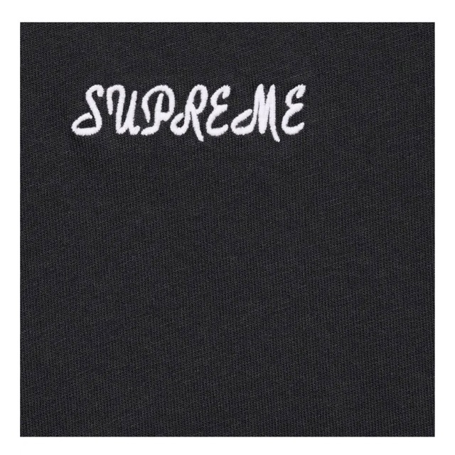 Supreme(シュプリーム)のシュプリーム ウォッシュト スクリプト エスエス トップ"ブラック"Ｌサイズ メンズのトップス(Tシャツ/カットソー(半袖/袖なし))の商品写真