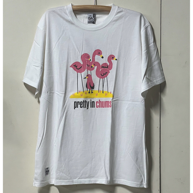 新品　SALE CHUMS Flamingo Tシャツ white xl