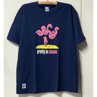 チャムス(CHUMS)の新品　SALE CHUMS  Flamingo Tシャツ navy xl(Tシャツ/カットソー(半袖/袖なし))