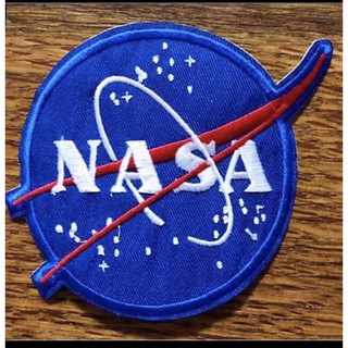 NASA ナサ　ロゴ　宇宙　刺繍　アイロン　ワッペン　古着　修復　DIY(各種パーツ)