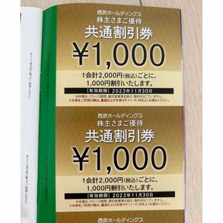 西武HD 株主優待券 共通割引券1000円券10枚　他(その他)