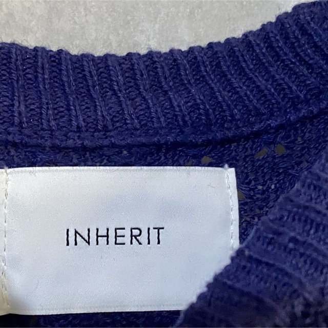 インヘリット INHERIT 青 ニット カシミヤ5% S - ニット