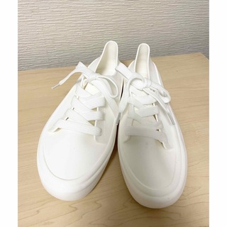 レインシューズ(ホワイト)22〜22.5cm(レインブーツ/長靴)