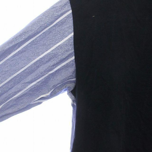 TOMORROWLAND(トゥモローランド)のTOMORROWLAND COMBI T SHIRTS 切り替え M 黒 紺 メンズのトップス(Tシャツ/カットソー(七分/長袖))の商品写真