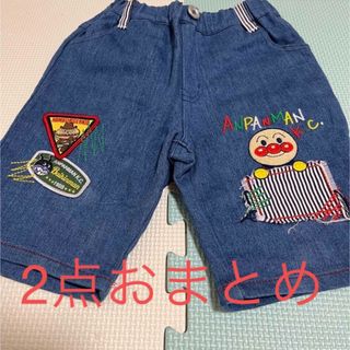 アンパンマンキッズコレクション(ANPANMAN KIDS COLLECTION)のハーフデニムパンツ90(100)、刺繍シャツ90(パンツ/スパッツ)