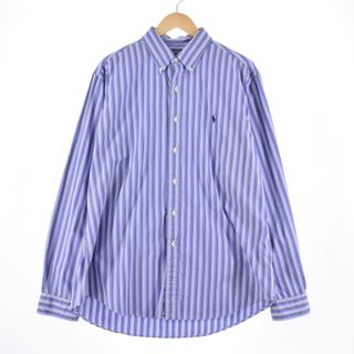 ラルフローレン(Ralph Lauren)の古着 ラルフローレン Ralph Lauren POLO by Ralph Lauren 長袖 ボタンダウンストライプシャツ メンズXL /eaa341873(シャツ)