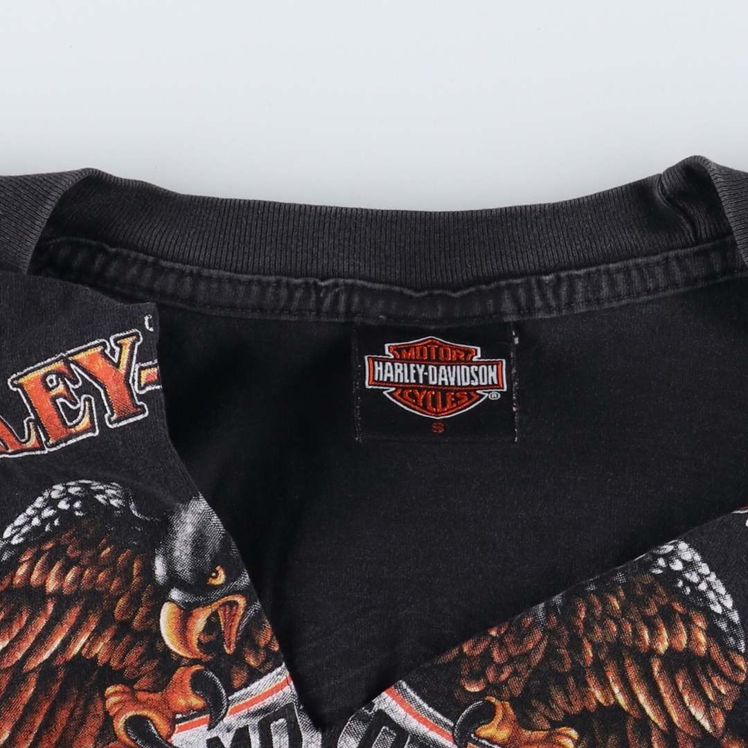 Harley Davidson(ハーレーダビッドソン)の古着 ハーレーダビッドソン Harley-Davidson 両面プリント カットオフ モーターサイクル バイクTシャツ レディースL /eaa339816 レディースのトップス(Tシャツ(半袖/袖なし))の商品写真