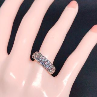 PT パヴェ ピンクダイヤモンド リング 0.17CT