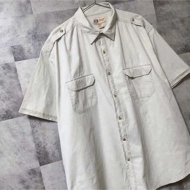 shirts(シャツ)のFaded Glory　半袖シャツ　コットン　ホワイト　白　USA古着　半袖 メンズのトップス(シャツ)の商品写真