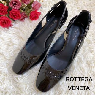 ボッテガヴェネタ(Bottega Veneta)の極美品☆BOTTEGA VENETA ボッテガ 24cm ブラック ポインテッド(ハイヒール/パンプス)