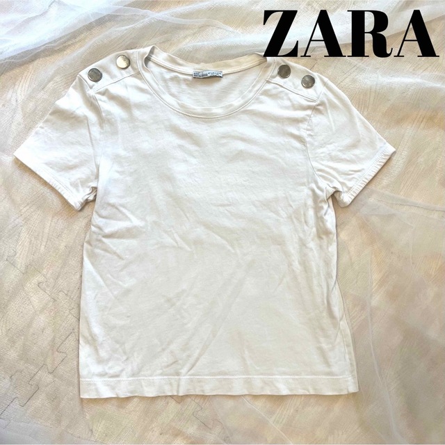 ZARA(ザラ)のZARA 白T トップス レディースのトップス(Tシャツ(半袖/袖なし))の商品写真