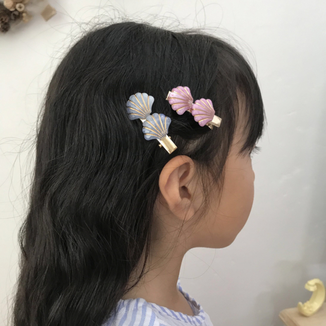 シェルクリップ♡ベビーヘアクリップ