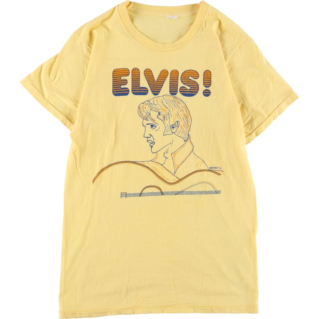 90年代 ELVIS PRESLEY エルヴィスプレスリー バンドTシャツ バンT USA製 レディースS ヴィンテージ /eaa339826