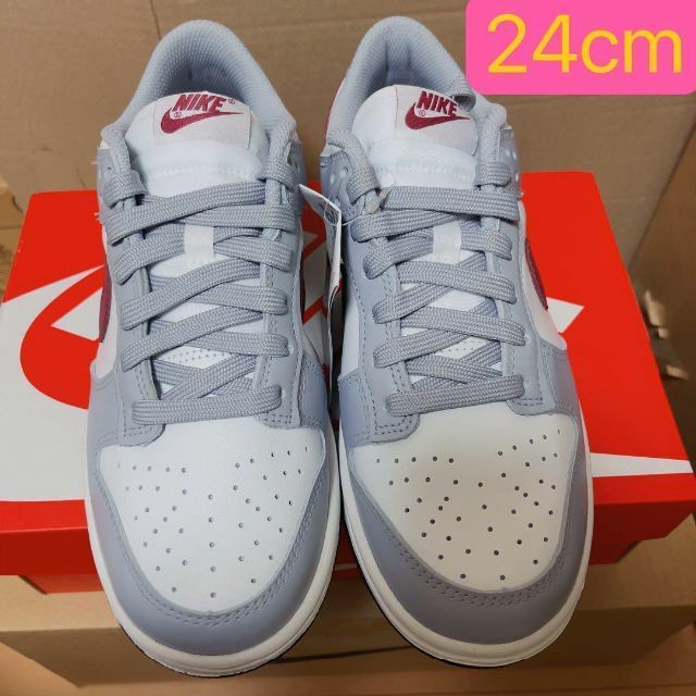 Nike WMNS Dunk Low  Grey/Red  24cm
