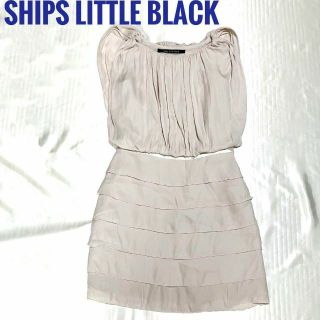 シップスリトルブラック(ships little black)のships little black ノースリーブワンピース ベージュ Sサイズ(ひざ丈ワンピース)