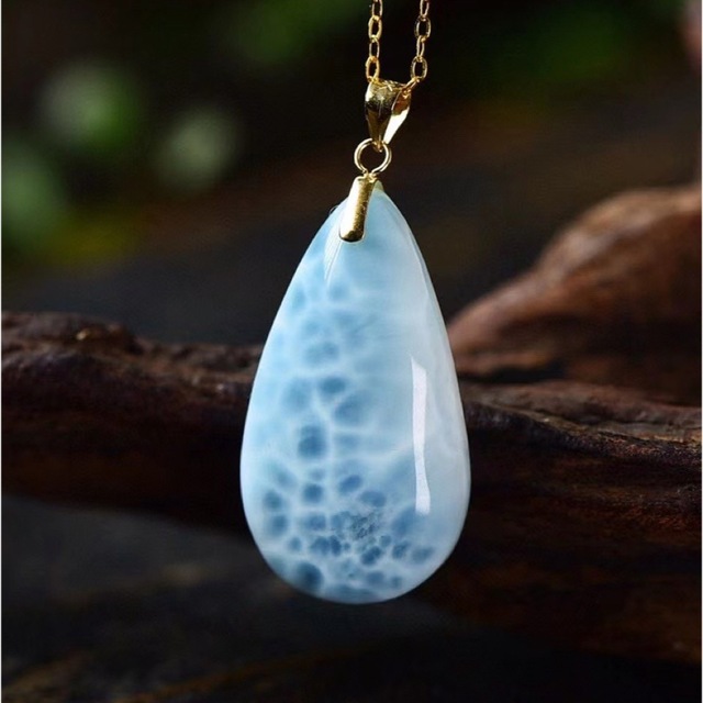 天然】ラリマー ペンダントトップ k18 3.3g baxvel.com