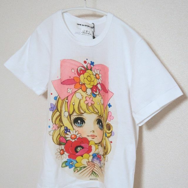 22AW 新品 コムデギャルソン ガール 高橋真琴 Tシャツ 少女 花束-