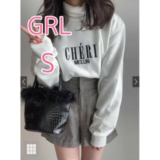 グレイル(GRL)のグレイル 千鳥柄ハイウエストショートパンツ ブラック S(ショートパンツ)