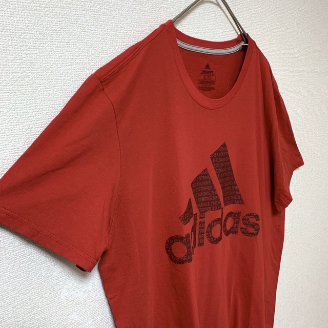 adidas(アディダス)のUS古着 アディダス 半袖Tシャツ ロゴプリント ゆるだぼ ヴィンテージ レッド メンズのトップス(Tシャツ/カットソー(半袖/袖なし))の商品写真