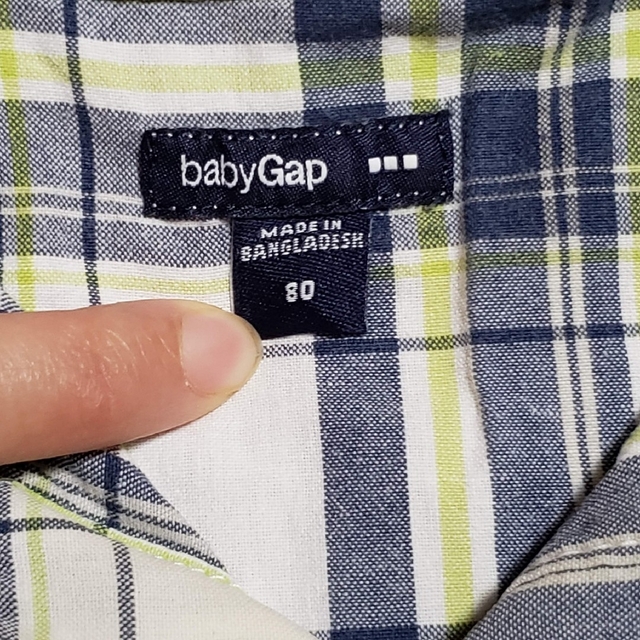 babyGAP(ベビーギャップ)のbaby Gap チェックシャツ　OLD NAVY ポロシャツ キッズ/ベビー/マタニティのベビー服(~85cm)(シャツ/カットソー)の商品写真