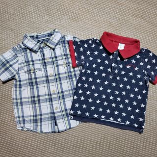 ベビーギャップ(babyGAP)のbaby Gap チェックシャツ　OLD NAVY ポロシャツ(シャツ/カットソー)