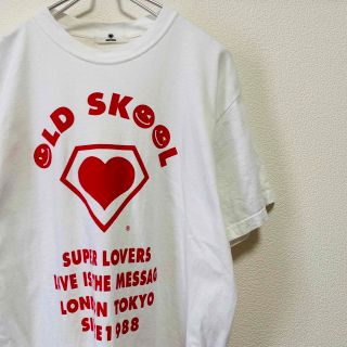 スーパーラヴァーズ(SUPER LOVERS)の一点物　Y2K アメリカ製　SUPER LOVERS デカロゴTシャツ(Tシャツ/カットソー(半袖/袖なし))