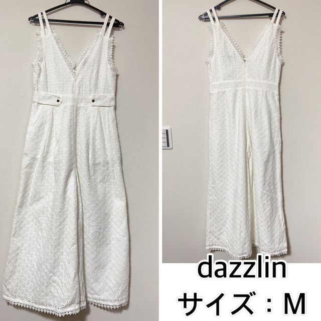 dazzlin(ダズリン)のdazzlin❤️深Vネックレースコンビネゾン　ダズリン　サロペット　レース レディースのパンツ(サロペット/オーバーオール)の商品写真