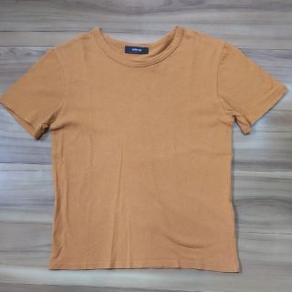 melange 無地コットンTシャツ L テラコッタオレンジ(Tシャツ(半袖/袖なし))