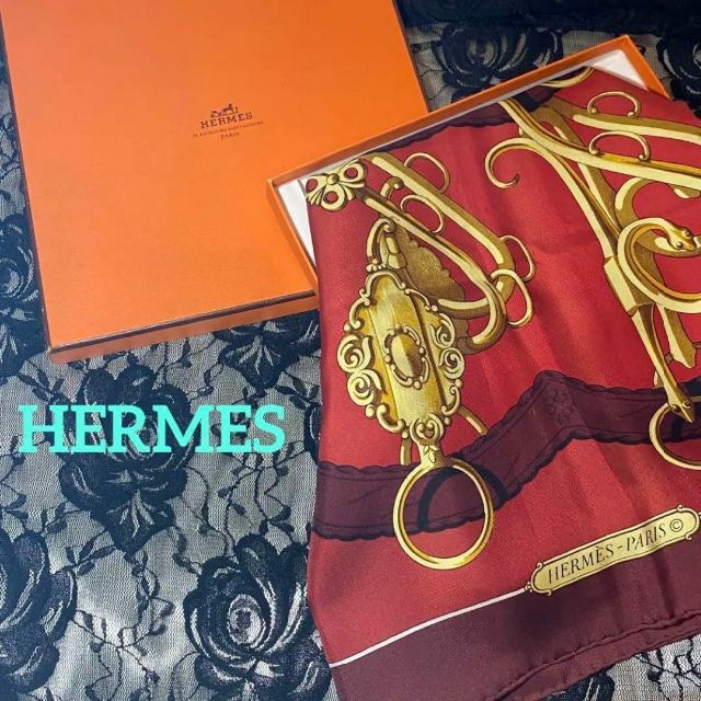 美品✨　エルメス　HERMES スカーフ シルク フランス  大判スカーフ