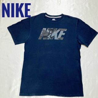 ナイキ(NIKE)のNIKE ナイキ メンズTシャツ 迷彩柄ロゴ サイズS 紺色(Tシャツ/カットソー(半袖/袖なし))