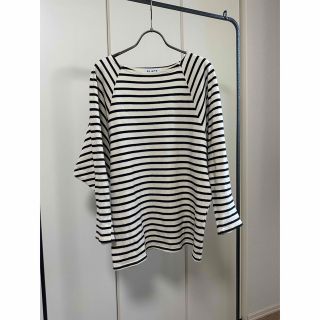 ブラックバイマウジー(BLACK by moussy)のblack by moussyボーダーカットソーネイビー×アイボリーフリーサイズ(カットソー(長袖/七分))