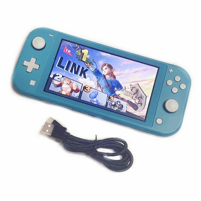 液晶綺麗 任天堂 スイッチ ライト Switch Lite ターコイズ 動作〇 エンタメ/ホビーのゲームソフト/ゲーム機本体(家庭用ゲーム機本体)の商品写真