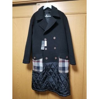 【美品】ブラックレーベルクレストブリッジ　チェスターコート　黒　Sサイズ