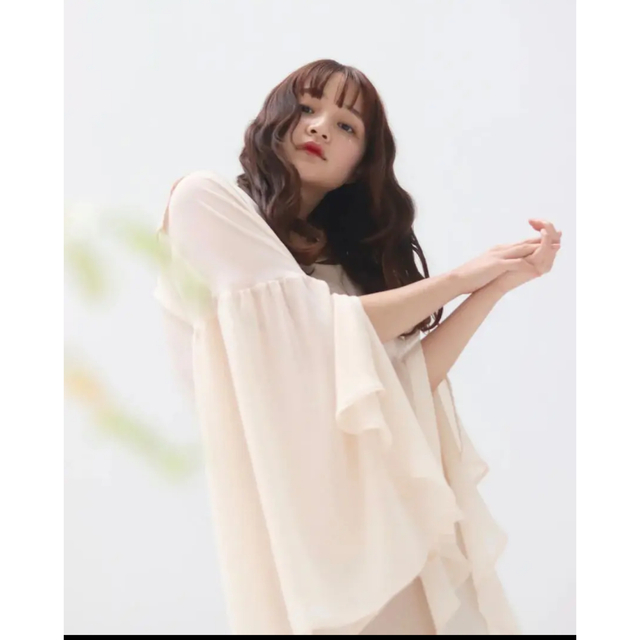 【本日まで】ミュゲ　angel drape sheer shirt