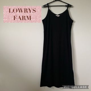 ローリーズファーム(LOWRYS FARM)のLOWRYS FARM キャミワンピ 黒 ロングワンピース ブラック(ロングワンピース/マキシワンピース)