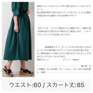 ear PAPILLONNER - チェック柄リバーシブルスカート・ear PAPILLONNER