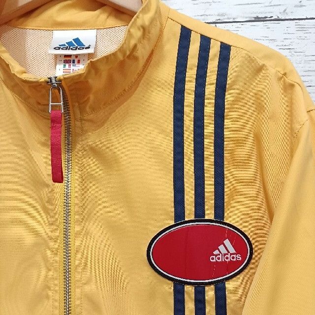 【90's】adidasジップパーカー★ブラック黒L銀タグ デサント製 裏ボア