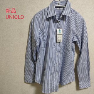 ユニクロ(UNIQLO)の新品　UNIQLO　ユニクロ　ストレッチブロードストライプシャツ(シャツ/ブラウス(長袖/七分))