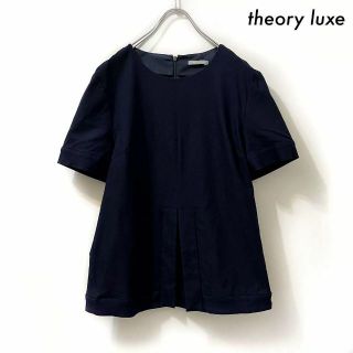 セオリーリュクス(Theory luxe)のtheory luxe セオリーリュクス★半袖トップス ブラウス ネイビー 紺(シャツ/ブラウス(半袖/袖なし))