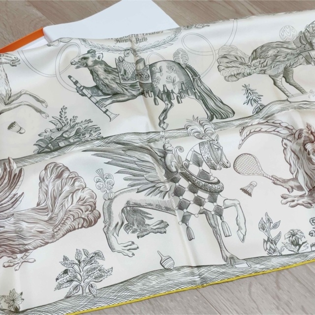 Hermes - 新品】エルメスHermes(スカーフ)カレ ダブルフェイス 90の