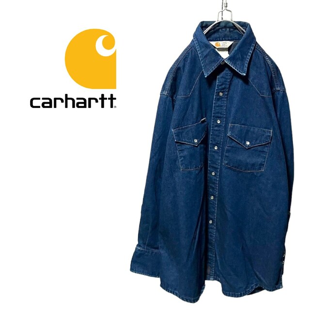 【Carhartt】デニムウエスタンシャツ ペイント A-848