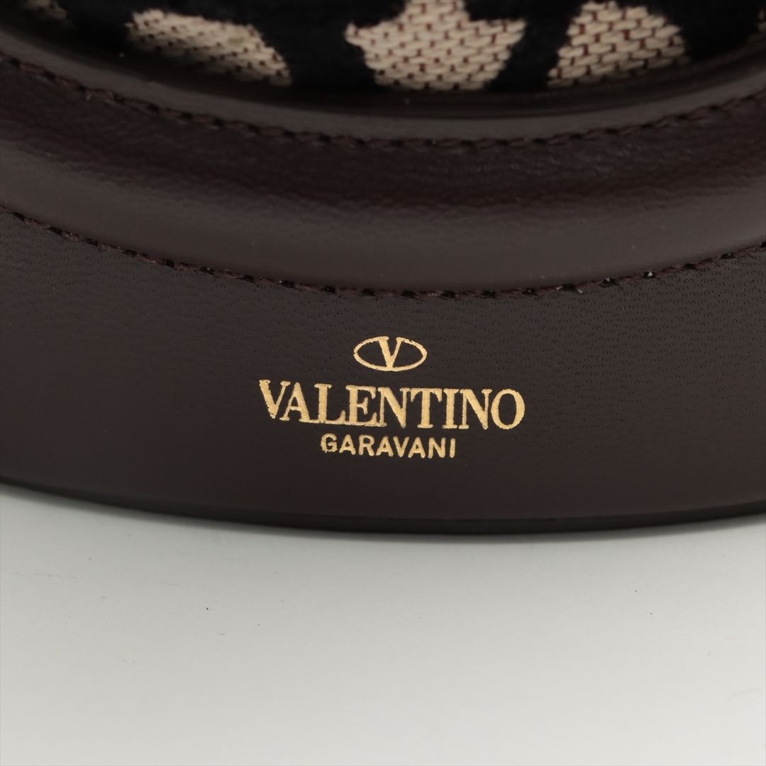 VALENTINO(ヴァレンティノ)のヴァレンティノ  コットン×レザー  ボルドー レディース ハンドバッグ レディースのバッグ(ハンドバッグ)の商品写真