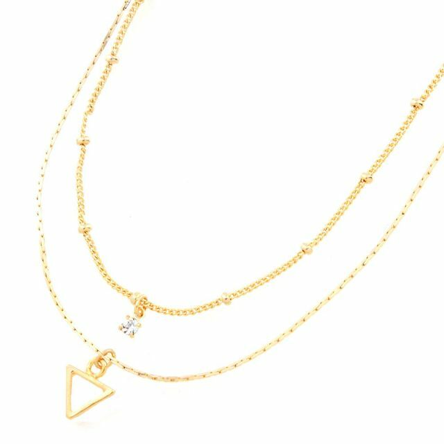 [Jewelry Shop M] トライアングル 三角 スワロフスキー シンプル 1